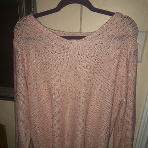 Pink sparkles sweater